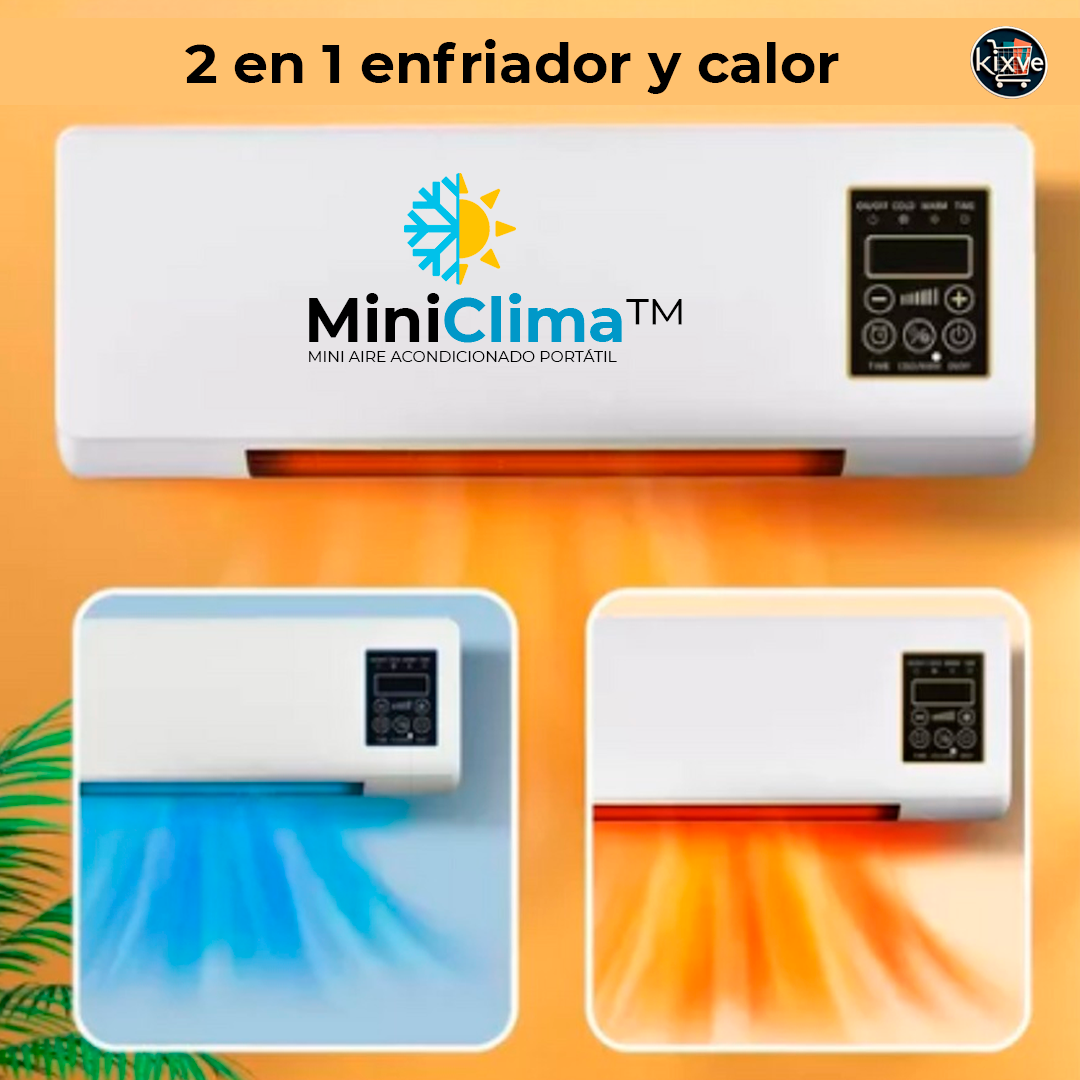 MINI AIRE ACONDICIONADO PORTÁTIL DE PARED 2 EN 1 CALOR + FRIO MINICLIMA™ ⭐⭐⭐⭐⭐