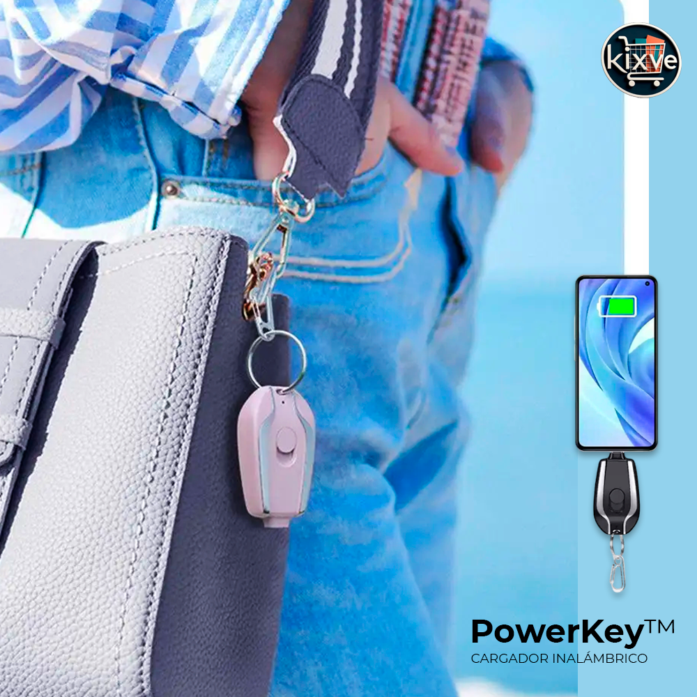 CARGADOR PORTÁTIL LLAVERO USBC / IPHONE POWERKEY™ ⭐️⭐️⭐️⭐️⭐️