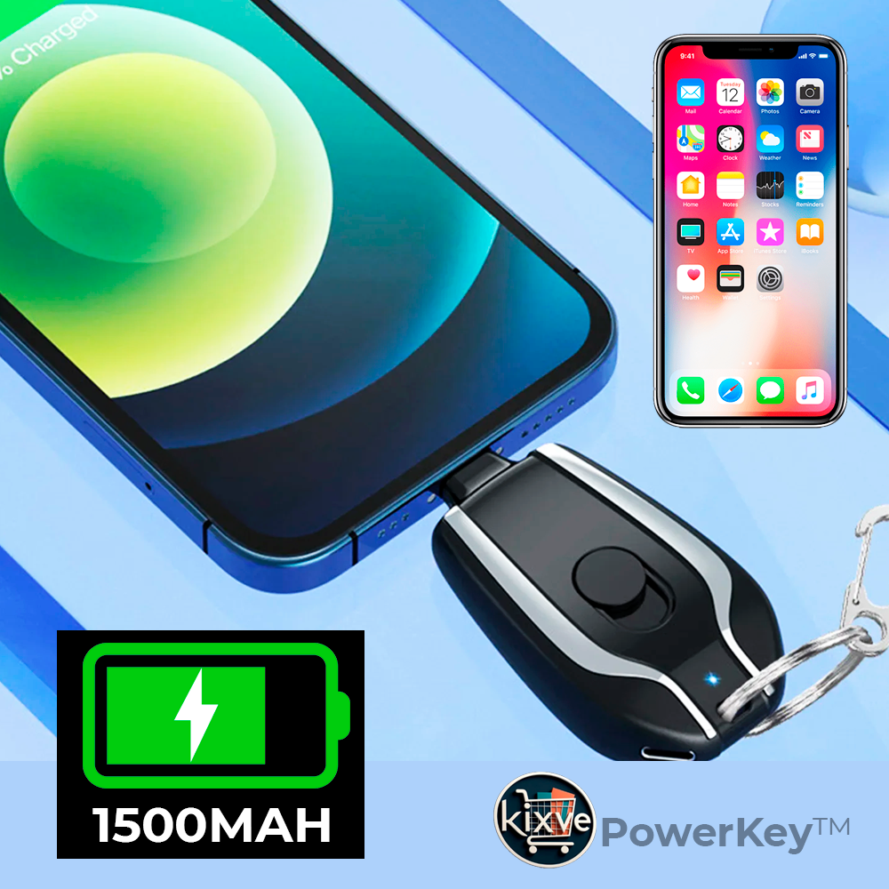 CARGADOR PORTÁTIL LLAVERO USBC / IPHONE POWERKEY™ ⭐️⭐️⭐️⭐️⭐️