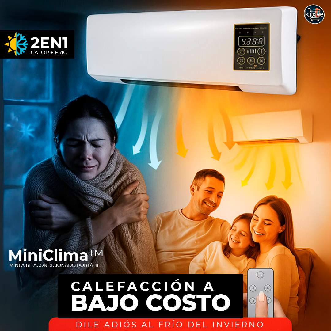 MINI AIRE ACONDICIONADO PORTÁTIL DE PARED 2 EN 1 CALOR + FRIO MINICLIMA™ ⭐⭐⭐⭐⭐