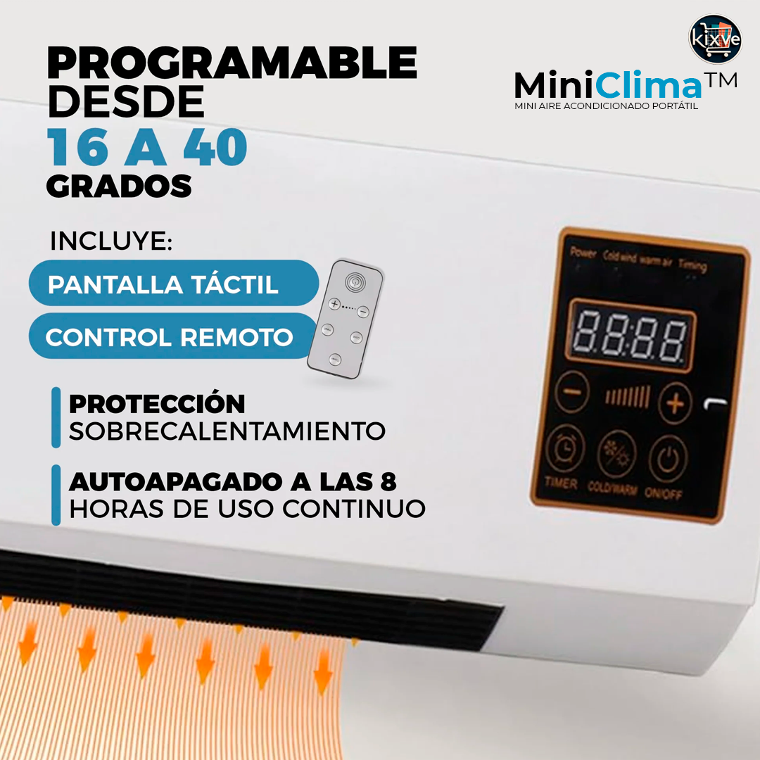 MINI AIRE ACONDICIONADO PORTÁTIL DE PARED 2 EN 1 CALOR + FRIO MINICLIMA™ ⭐⭐⭐⭐⭐